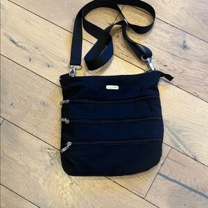 Baggallini black  Crossbody Bag with Silver Details